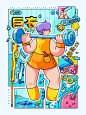 线性插画习作｜《关于白衣》