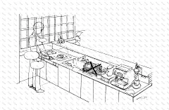 黑白线稿 漫画场景酒吧-商店-商场 (16)