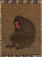 #宋画撷珍# 传南宋毛松所作的猿图，东京国立博物馆藏
这幅画无款，南宋画院画家毛松所作的说法始于狩野探幽，但缺乏依据。不过作品画面处理非常出色，超越了单纯的写实，在宋画当中亦堪称名品。 ​​​​