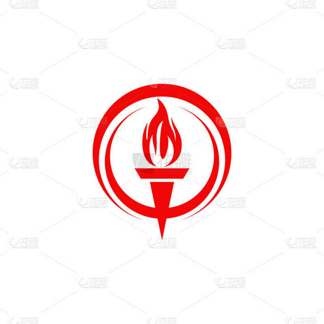 火炬标志设计矢量模板