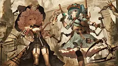 动漫人物手绘插画，动漫二次元少女电脑桌面壁纸，美少女图片