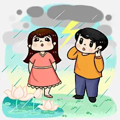 春季情侣观荷花遇雷雨天气图片大小3000x3000px 图片尺寸4.51 MB 来自PNG搜索网 pngss.com 免费免扣png素材下载！彩色#春季#观赏#海报装饰#荷花#节日#卡通#卡通手绘#雷雨#免抠#平面设计#清新#情侣#