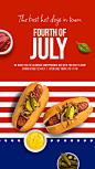 美式快餐热狗汉堡餐饮海报
