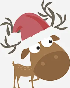矢量图戴圣诞帽的鹿_新图网 https://ixintu.com 矢量图 圣诞帽 鹿 卡通 彩色手绘 商务 壁纸 封面 插图