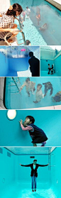 Swimming pool art installation by Leandro Erlich