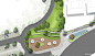 PSD彩色平面图住宅区园林景观入口现代风格个人原创