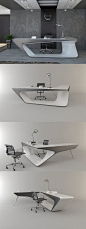 Long extending desk can be applied as the pedestal or helmsman local area.: 