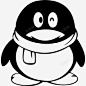 QQ的社会标志的企鹅图标 页面网页 平面电商 创意素材
