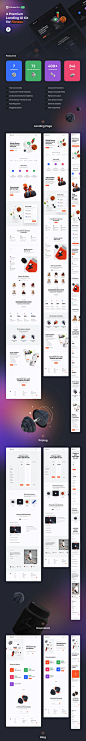 健身高级网站响应式设计Web UI 套件[Fig] 