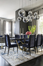 Love this dramatic dining room!: 