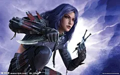 超酷cg美女刺客壁纸设计图