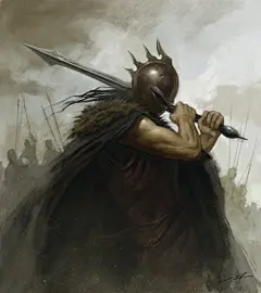 45张武士和战争场景题材CG作品 #采集大赛#