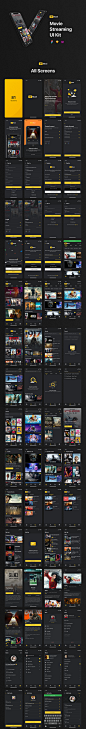 #APP模板#
电影视频播放器流媒体详情介绍等app ui源文件sketch xd模板