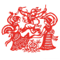 腰鼓剪纸 (13)