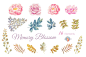 Memory Blossom Watercolor Clipart :  