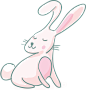 bunnies可爱粉色小兔子造型矢量素材 (10)