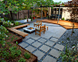 Inspiration for a small modern shade courtyard outdoor sport court in Sacramento.