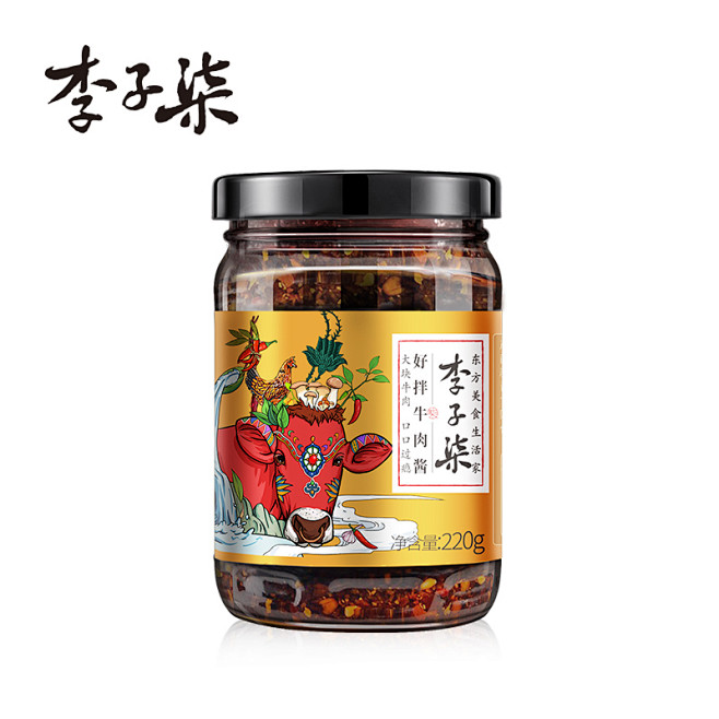 李子柒 好拌牛肉酱 香辣牛肉酱 拌饭拌面...
