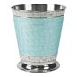 Julia Knight - Classic 9.75" Waste Basket, Aqua - Julia Knight's serveware and table accessories are crafted from a combination of the ancient art of sand-cast aluminum and a hand-painted pearlized enamel with a trademark infusion of crushed Mother o