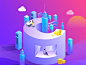 isometric letter C illustration