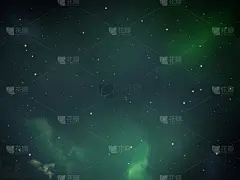 天空之夜抽象的绿光