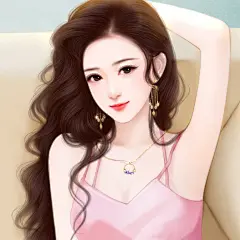 动漫少女头像  手绘