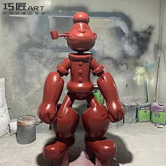 巧匠大力水手雕塑网红摆件玻璃钢卡通人物彩绘动漫软装饰品酷盖-淘宝网