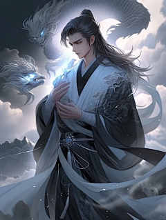 男频玄幻/修真/仙侠-花瓣网|陪你做生活的设计师 | 仙人入世：AI描绘的凡间仙影（男）