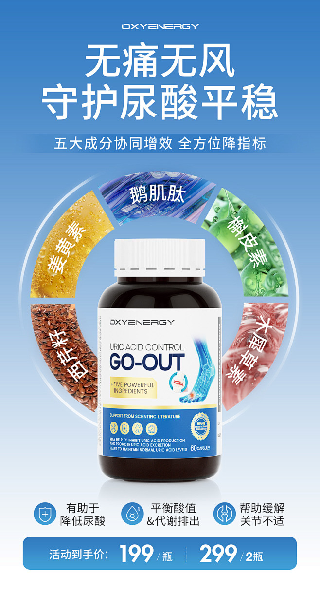 氧气能量 鹅肌肽海报