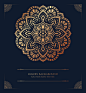 Luxury Arabic mandala background, golden arabesque