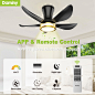 Amazon.com: DAMINY 30 Inch Black and Gold 5 Blade Ceiling Fan with Light, Modern Ceiling Fan with Remote,Large Airflow,Flush Mount,6CCT,Dimmable,Noiseless,Bedroom Ceiling Fan : Tools & Home Improvement