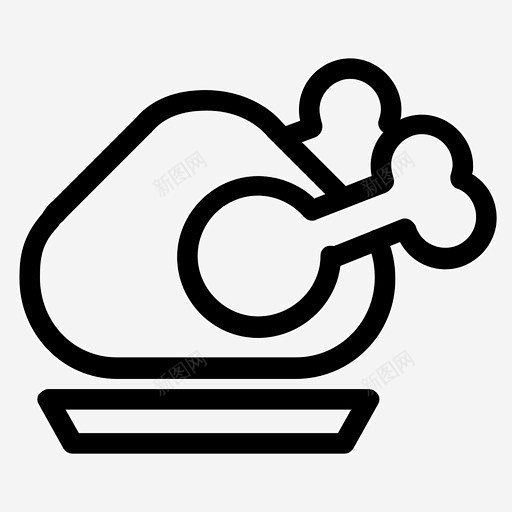 烤鸡家禽烤箱图标 饭 icon 标识 标志 UI图标 设计图片 免费下载 页面网页 平面电商 创意素材