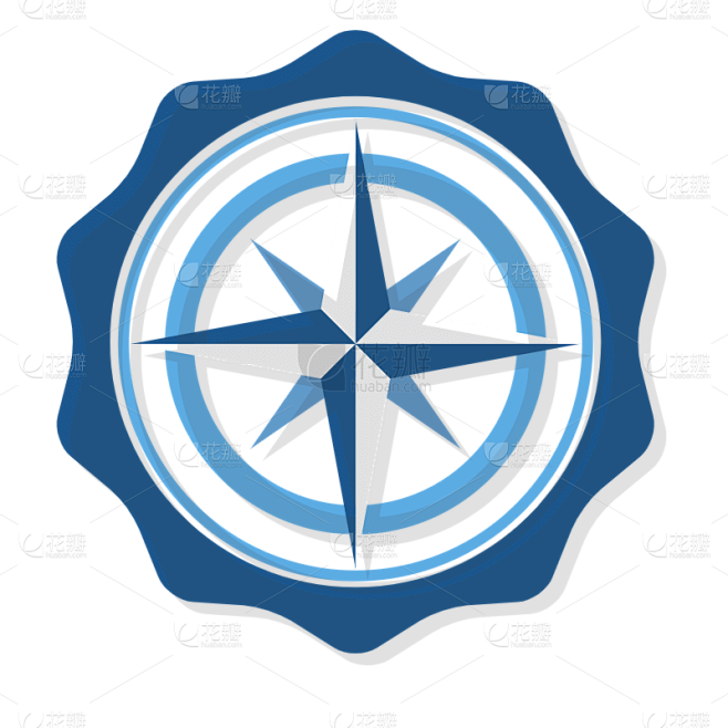 扁平-SVG-航海创意元素贴纸-指南针