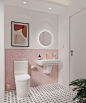 Saneux - VITA Set : Render of a small bathroom to showcase Saneux's VITA range in different configurations.