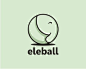 eleball标志 大象 球体 皮球 卡通 动物 可爱 胖乎乎