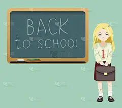 九月一日，喜气洋洋的女孩背着书包回到学校