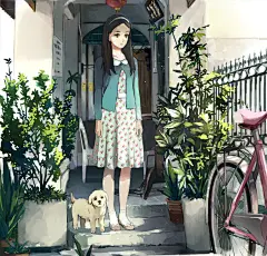 犯规级组合♡少女与狗特辑 : 看到与人亲近又顺从的狗狗和主人一起散步或是一起并排睡觉的情景，自己心里也会感到很幸福呢。如果狗狗旁边是个女孩子，氛围就会更加可爱了，让人忍不住想一直看下去。少女与狗的组合，无论何时看到，都会被治愈呢。这次就为大家送上描绘了与主人在一起看起来非常幸福的狗狗，和与狗狗一起生活的少女同框的插画作品特辑。快来看看吧。