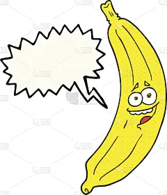 漫画书演讲泡泡卡通香蕉