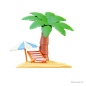 海岛 Island @到位啦UI素材 夏季度假旅行免费3D模型图标集