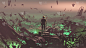 space junkyard on alien planet
