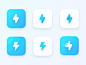 Bolt App Icon explorations : Just exploring some styles for bolt to shine a bit more ;)