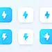 Bolt App Icon探索速度图标青色人共享闪电应用程序蓝色ui android