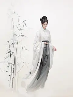 用AI给老婆拍写真 | 水墨 · 竹影
