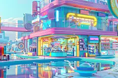 3D电商商街场景模型素材