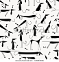 Funny dogs, seamless background for your design - stock vector