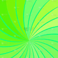明亮的绿色抽象背景与射线漩涡径向太阳爆发矢量插图艺术平面设计