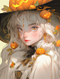 stonely0606_Watercolor_girl_with_witch_hat_on_her_head_pumpkin__035601f4-fd66-4dc4-ba55-93e888fcabff