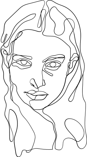 人物肖像雕塑简约线条手绘插画元素人像