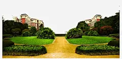 地产海报元素花园房景 平面电商 创意素材