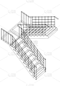 楼梯建筑师蓝图-孤立